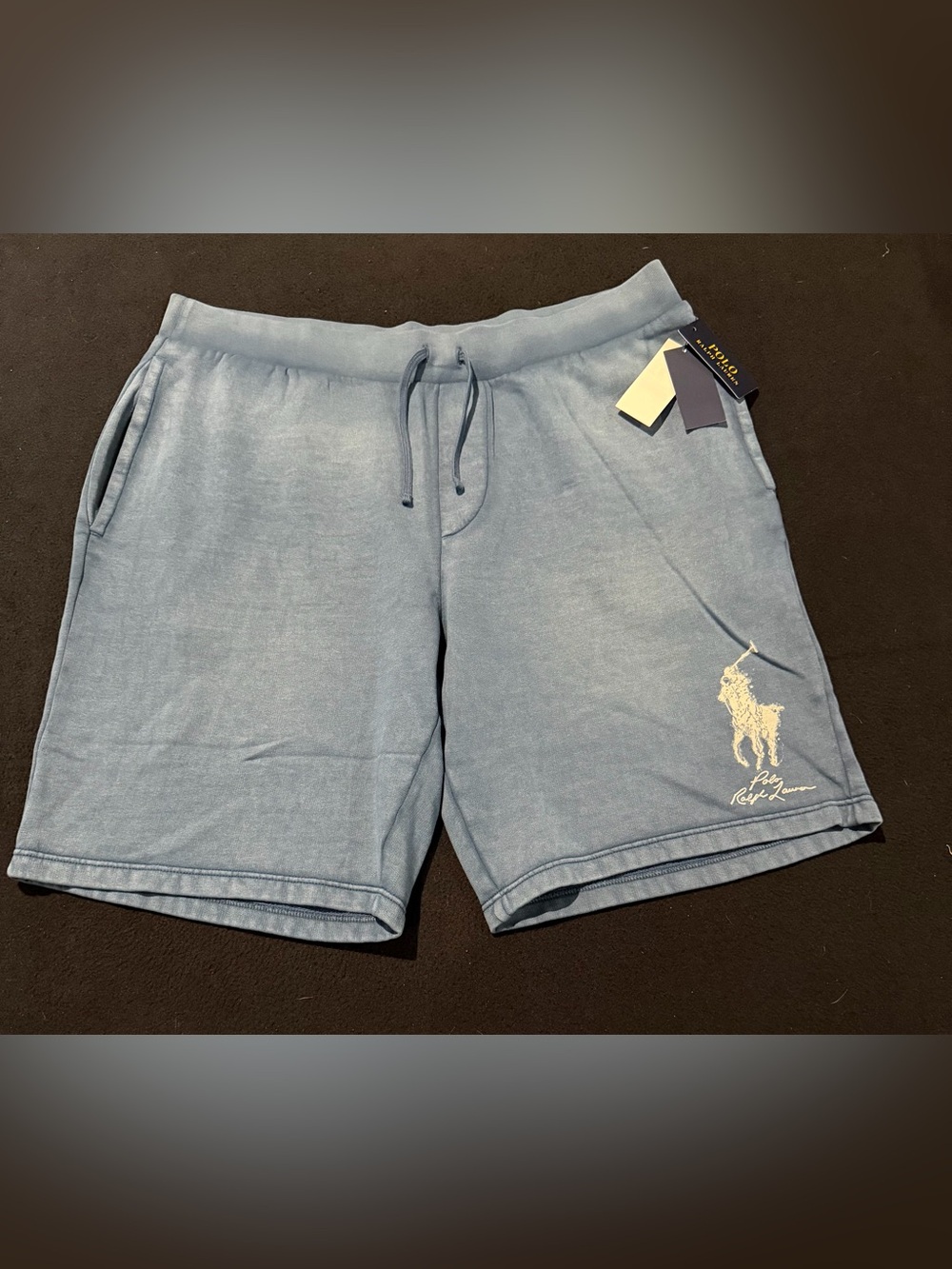 Polo Ralph Lauren Men's XLT Clancy Blue Big Pony Fleece Sweat Shorts Big NWT